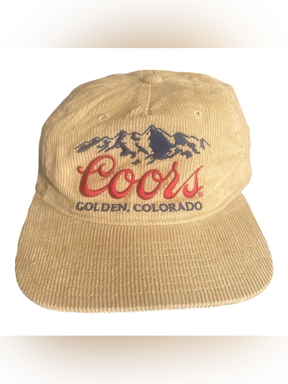 Coors banquet corduroy tan SnapBack baseball hat cap